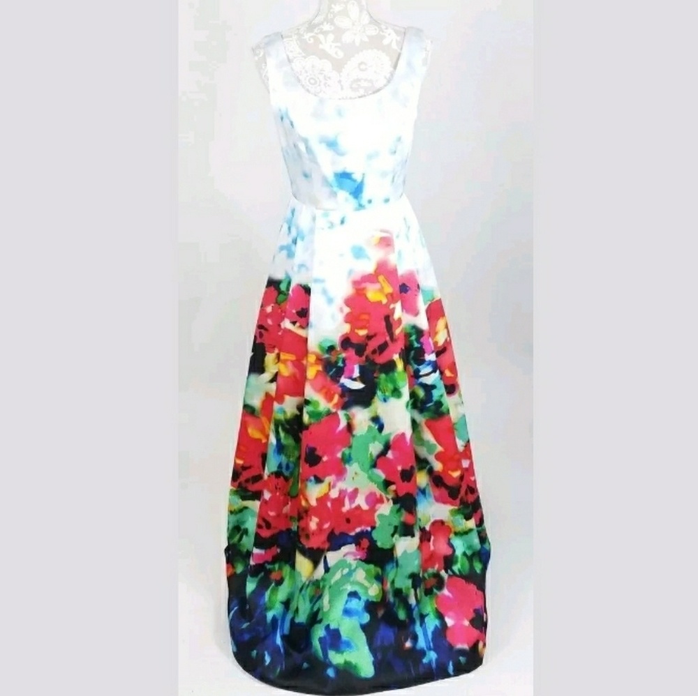 Nicole Miller Garden Princess Prom dress size 4 - Picture 2 of 7